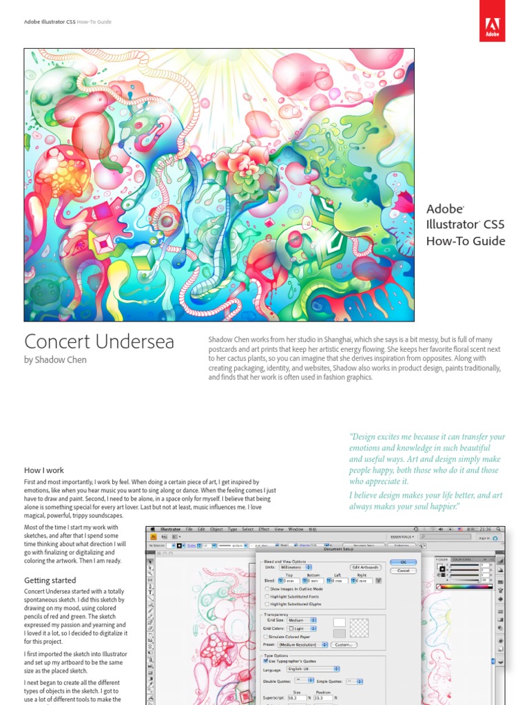 Concert Undersea: Adobe Illustrator CS5 How-To Guide | PDF | Adobe ...
