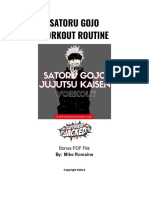 Satoru Gojo Workout Routine PDF
