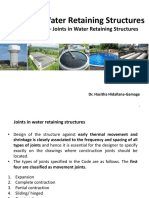 WRS Lecture Note 2 - Joints in Water Retaining Structures