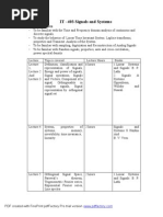 Lesson Plan of Signals and Systems