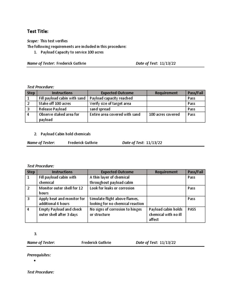 Payload Capacity and Flight Test Results | PDF