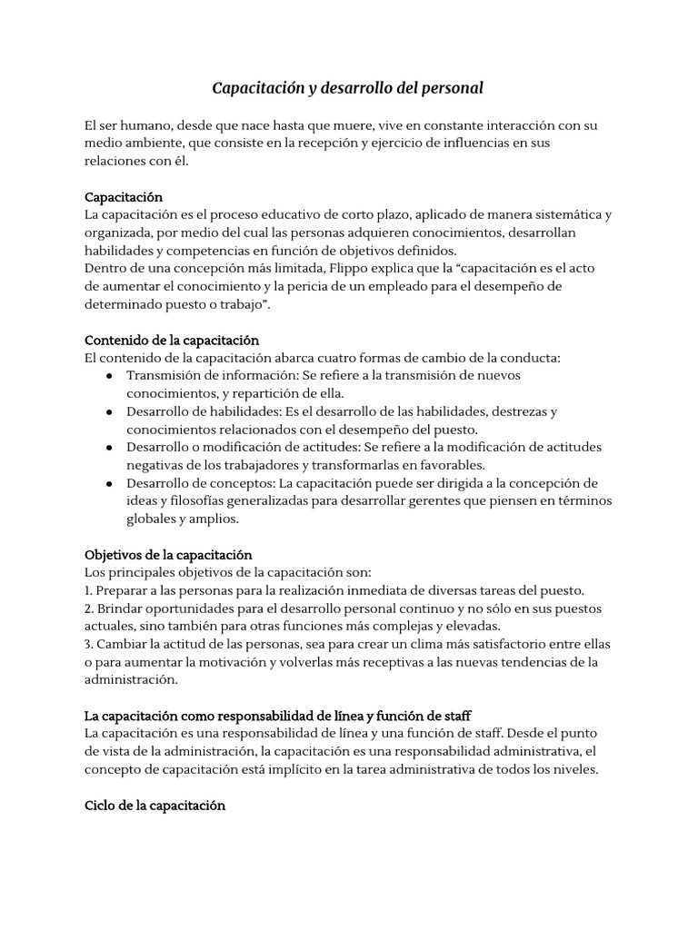 Capacitación y desarrollo de habilidades | PDF | Aprendizaje | Evaluación