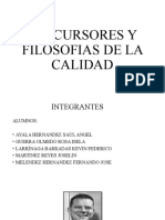 PRECURSORES Y FILOSOFÍAS DE LA CALIDAD