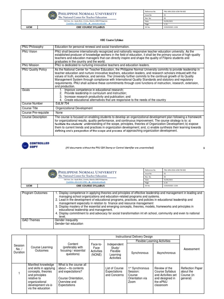 EdLM 704 Organizational Development | PDF | Teachers | Teacher Education