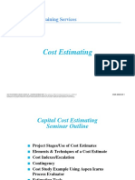 Cost Estimating Seminar Outline