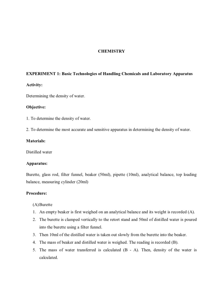Lab Report Template Word