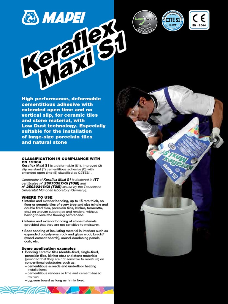 74 Keraflex Maxi s1 HK | PDF | Tile | Volatile Organic Compound