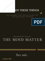 Intro Lesson - The Mind Matter