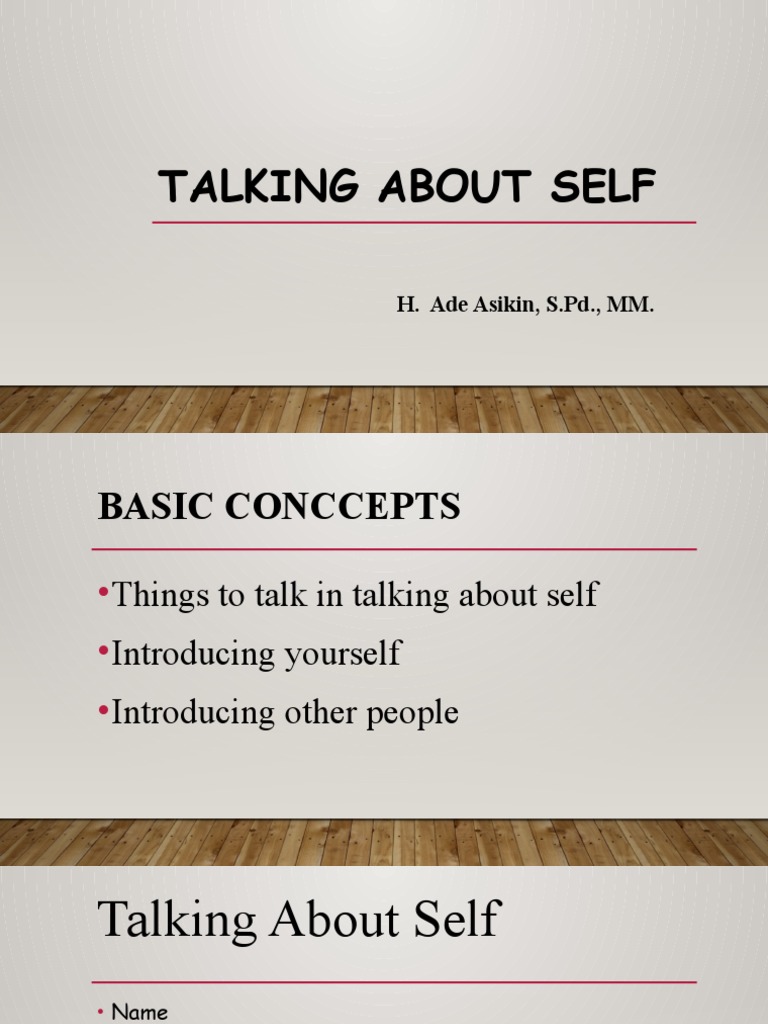 Talking About Self PDF