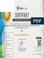 MAMLUATUL MUFLICHAH Post Test Kelulusan ADM Albar College