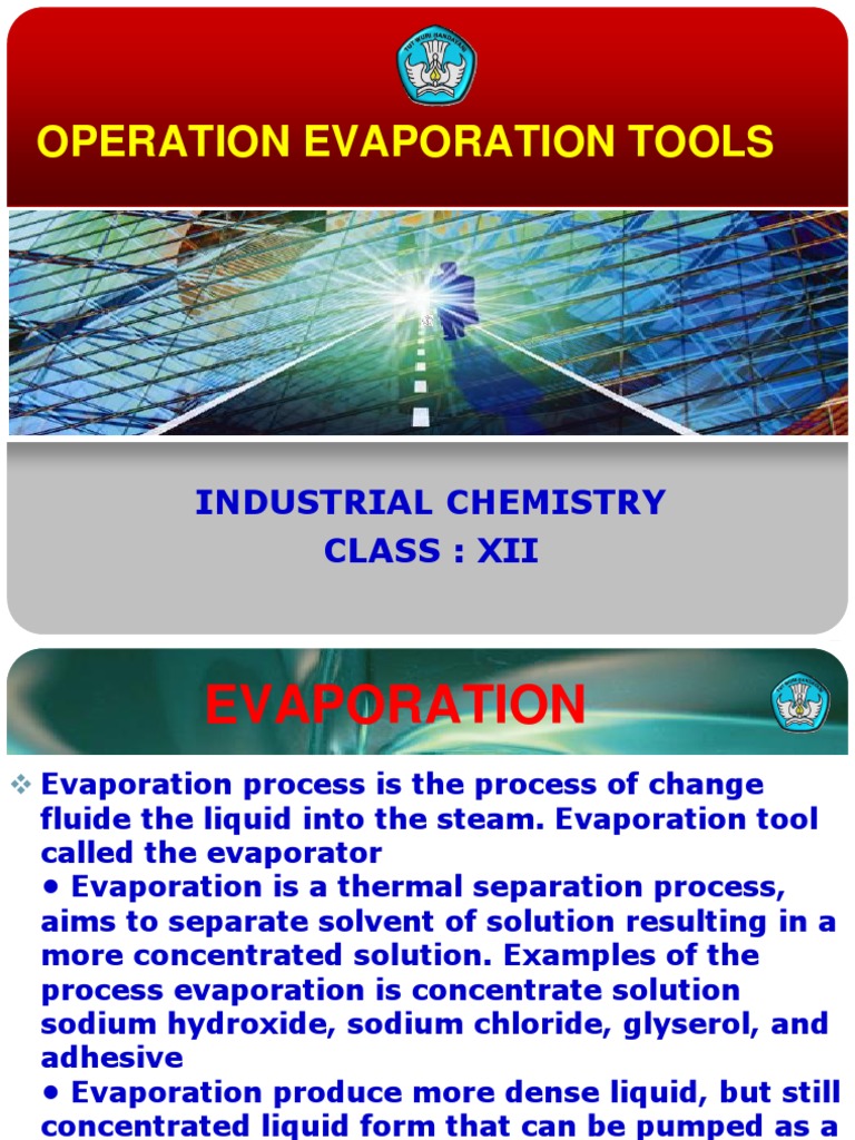 Operation Evaporation Tools PDF Phases Of Matter Chemistry