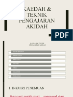 Kaedah Pengajaran Akidah