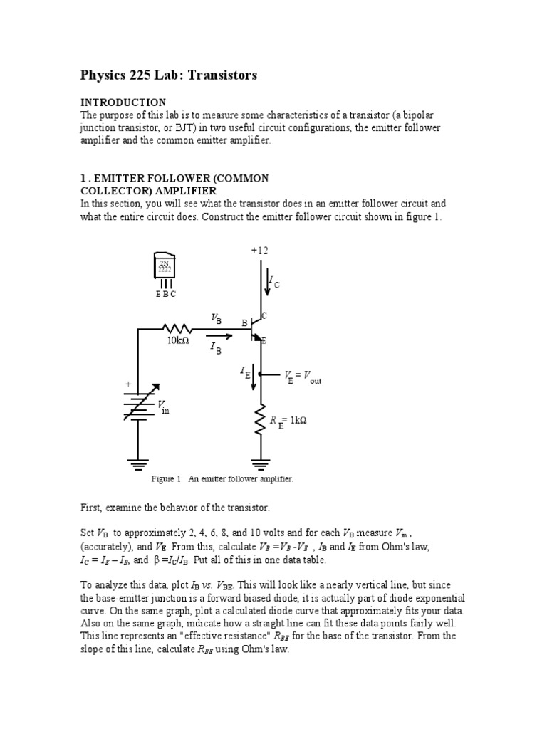 Transistor Lab Download Free Pdf Amplifier Bipolar Junction