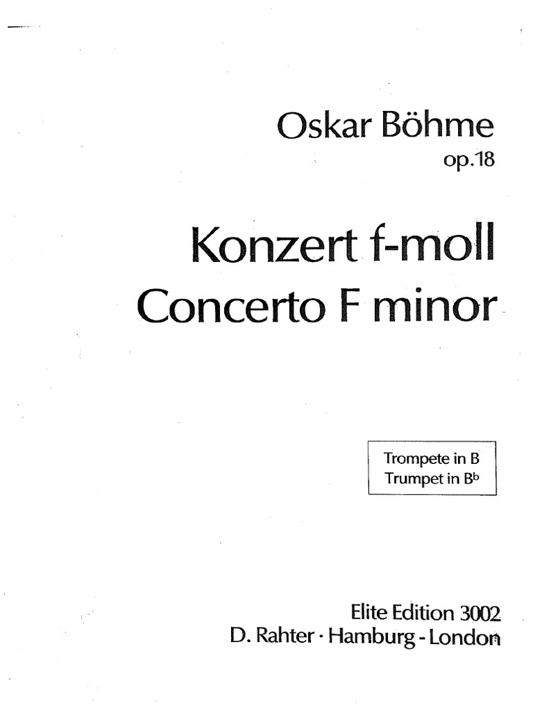 Bohme Trumpet Concerto PDF
