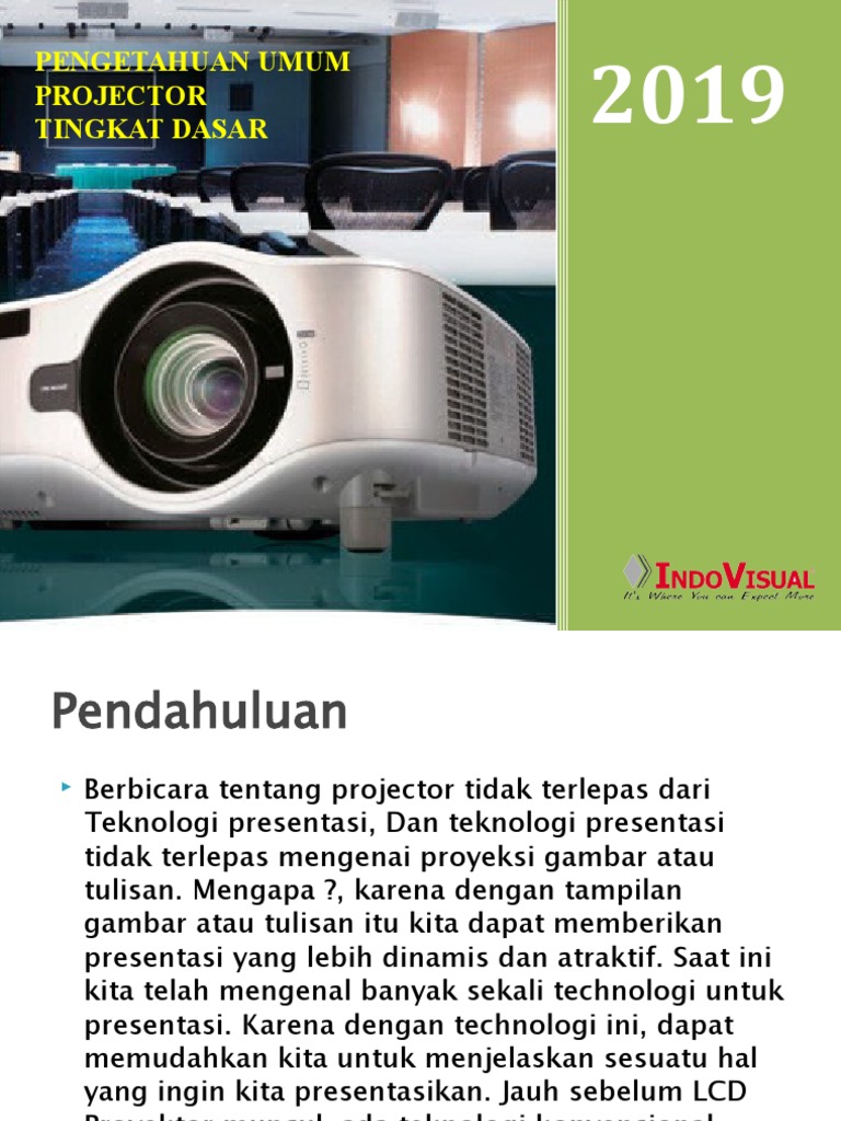 Pengetahuan Umum Projector Tingkat Dasar | PDF