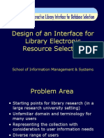 Interface Design for Library Electronic Resource Selection