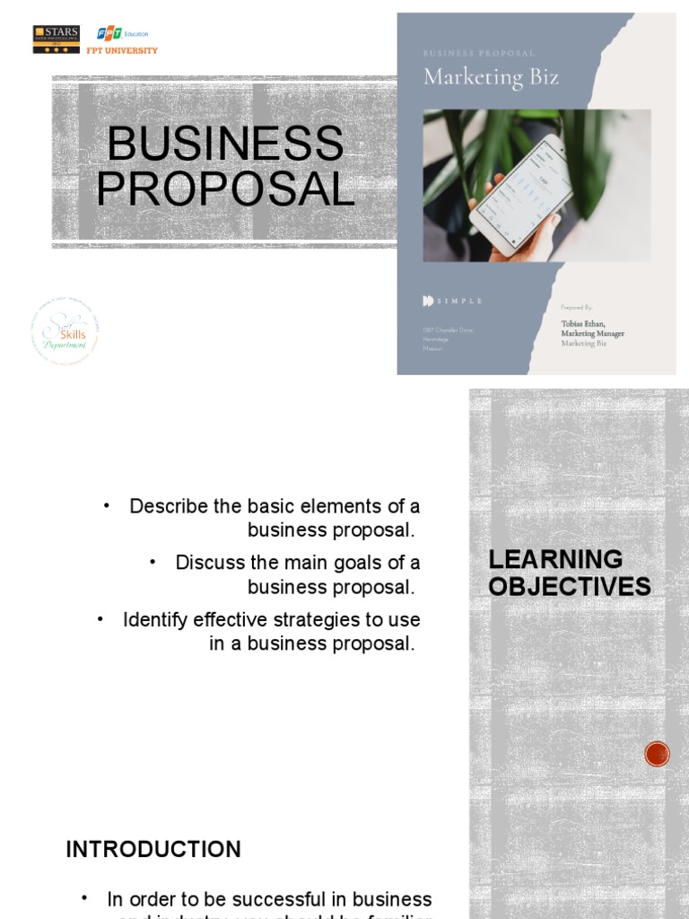 Session 1 - Group and Team Overview - Lesson 3 - Business Proposal | PDF