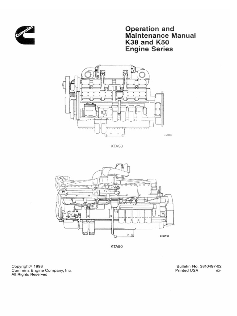 Operation-Maintenance Manual Workshop KT38 English | PDF