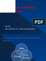 Aktor Dan Model Kebijakan Publik