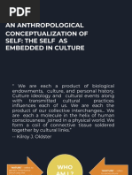 Anthropological Conceptualization of Self