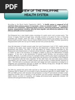 Overview of The Philippine Health System