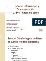 Diseño lógico de bases de datos relacionales: Modelo relacional