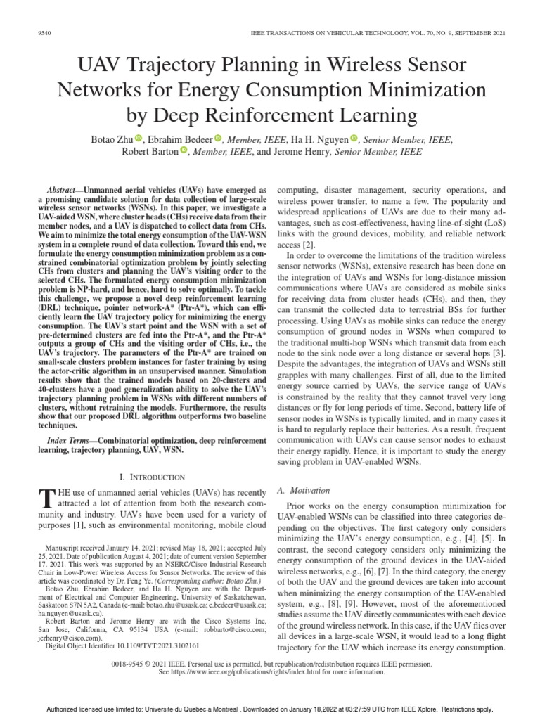 UAV Trajectory Planning in Wireless Sensor Networks For Energy