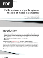 Public Opinion and Public Sphere-The Role of