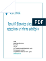 Tema - 117eleentos A Incluir en La Redaccion de Un Informe Audiologico