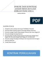 Materi Pokok Dan Kontrak Perkuliahan Pendidikan Pancasila