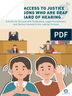 Equal Access To Justice For Persons Who Are Deaf and Hard of Hearing: A Guide For Persons With Disabilities, Legal Practitioners, and Parties Involved in The Judicial Process