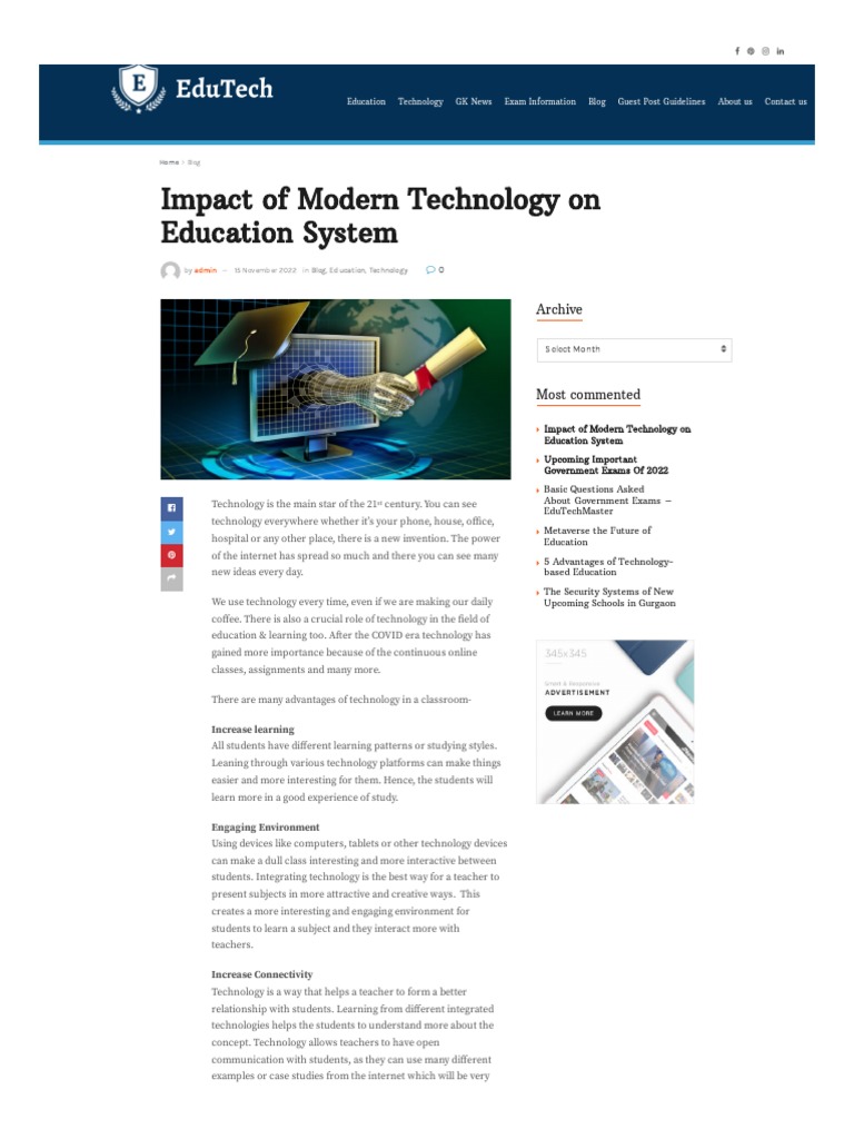 Role Of Technology In Modern Education Essay 300 Words