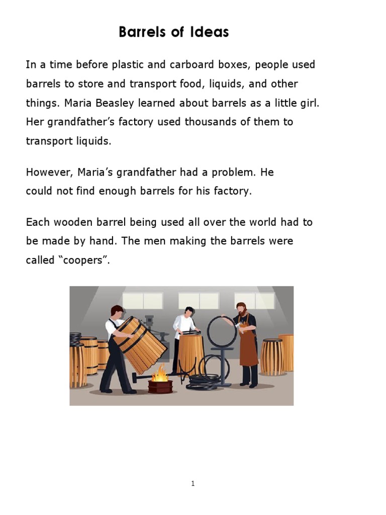Maria Beasley's Barrel-Making Innovation | PDF | Barrel