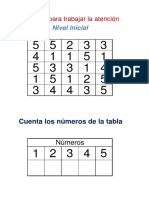 Matriz de Numeros Nivel Inicial Fichas 2