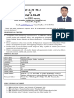 CV of Saiful Islam Lecturer Finance