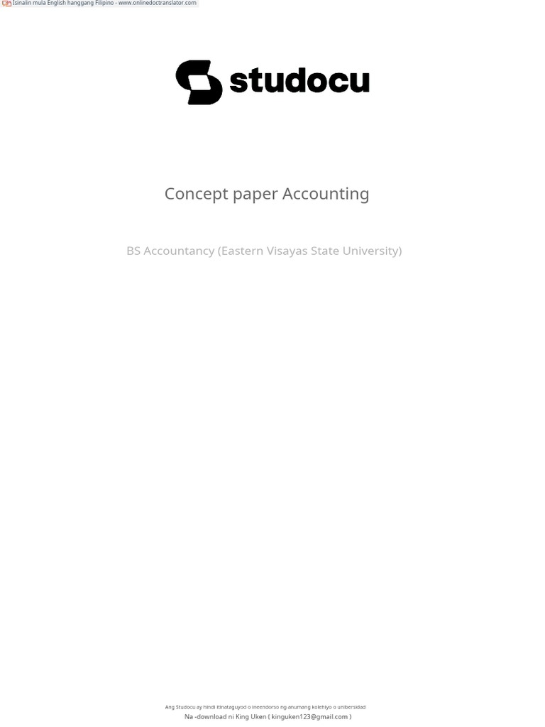 Concept Paper Accounting | PDF