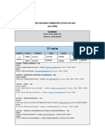 Horario Do Segundo Semestre de 2021