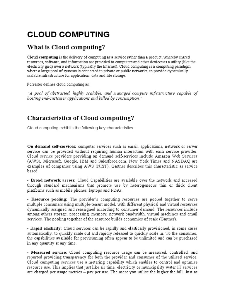Cloud Computing | PDF