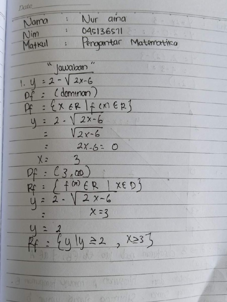 Diskusi 6 Pengantar Matematika Nur Aina Pdf