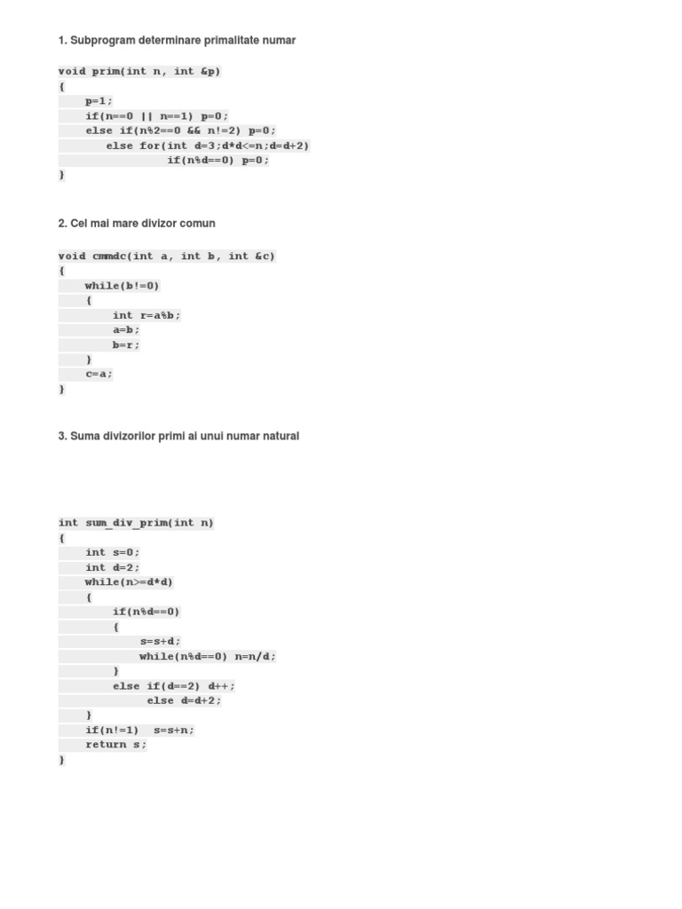 C++ Subprograms for Math Operations | PDF | Computer Programming ...