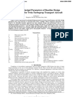 Selecting Principal Parameters of Baseline Design Configuration for Twin Turboprop Transport Aircraft