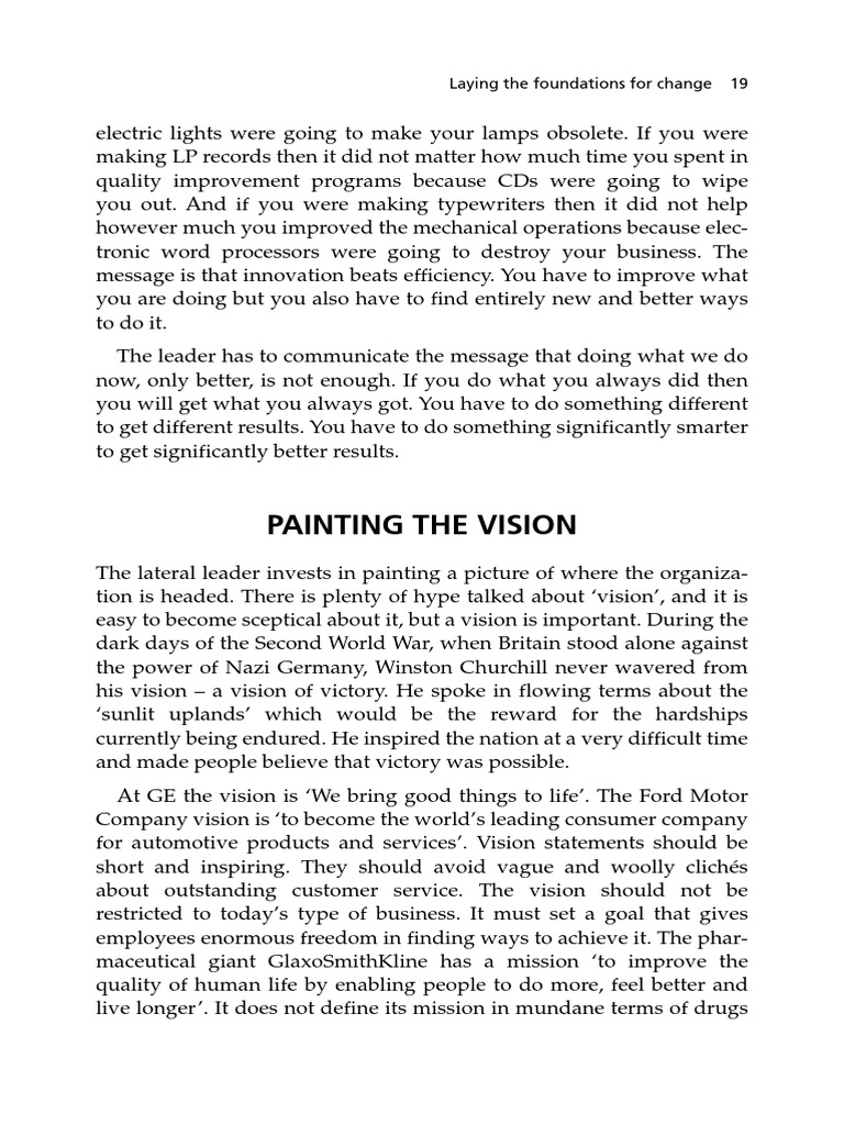 Painting The Vision: Laying The Foundations For Change 19 | PDF