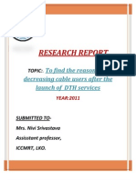 Research Report: To Find The Reasons For Decreasing Cable Users After The Launch of DTH Services
