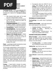 Abnormal Psychology Reviewer