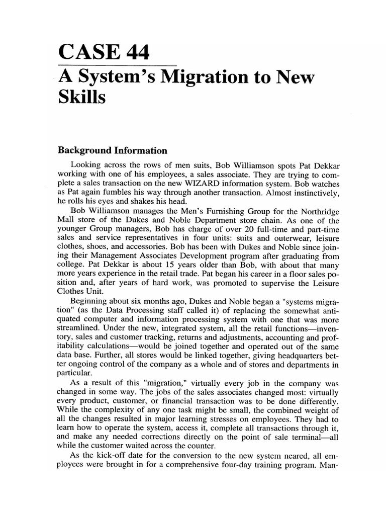 Case Study On Training PDF