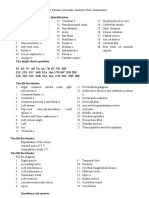 Answer Key For 2013-2014 Systematic Anatomy Final Exam