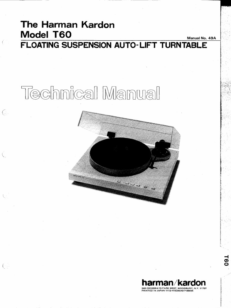 Harman Kardon T 60 Service Manual PDF