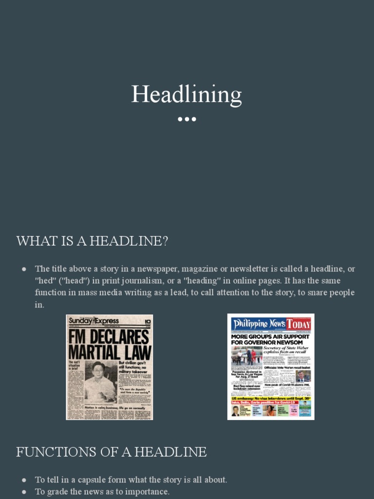 Headlining REPORT | PDF | Proofreading | Copy Editing