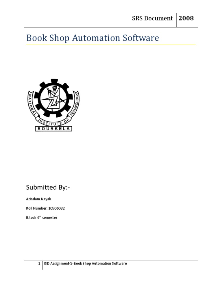 Book Shop Automation Software SRS | PDF | Receipt | Books