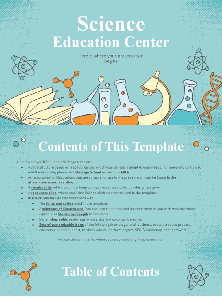 Science Education Center by Slidesgo PDF